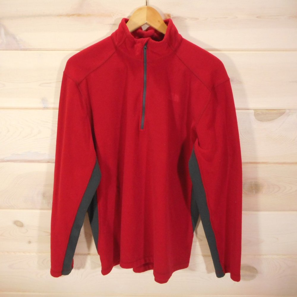 The North Face Men's Large Quarter Zip Sweatshirt Red